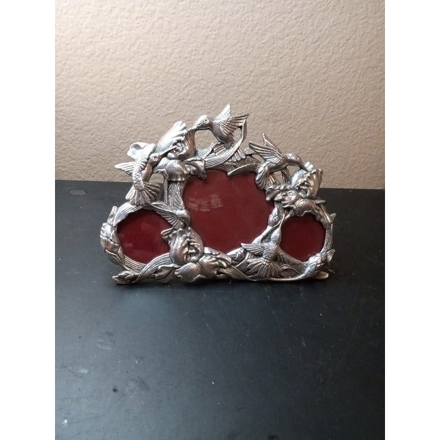 Arthur Court 1980s Arthur Court Humming Birds Collage Photo Holder For Sale - Image 4 of 5