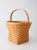 Vintage Splint Weave Basket With Bail Handle For Sale - Image 10 of 16