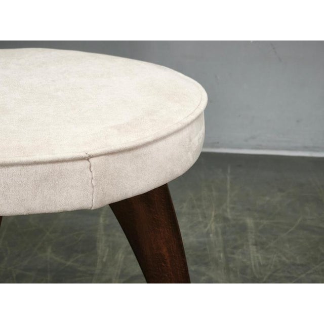 Art Deco Upholstered Beech Stools, 1940s, Set of 2 For Sale - Image 4 of 10