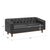 Experience the Classic Heritage & Contemporary Clean Lines With the Monrowe Leather Loveseat. For Sale - Image 11 of 12