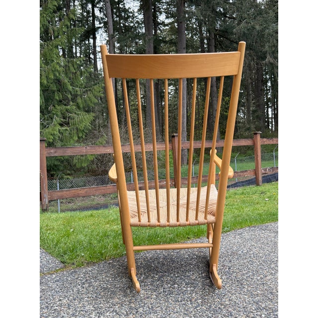 J16 Rocking Chair Attributed to Hans Wegner for FDB Mobler, 1960s - Vintage Rocking Chair - Scandinavian Rocking Chair For Sale - Image 9 of 9