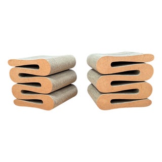 Wiggle Stools by Frank Gehry for Vitra, 1990s, Set of 2 For Sale