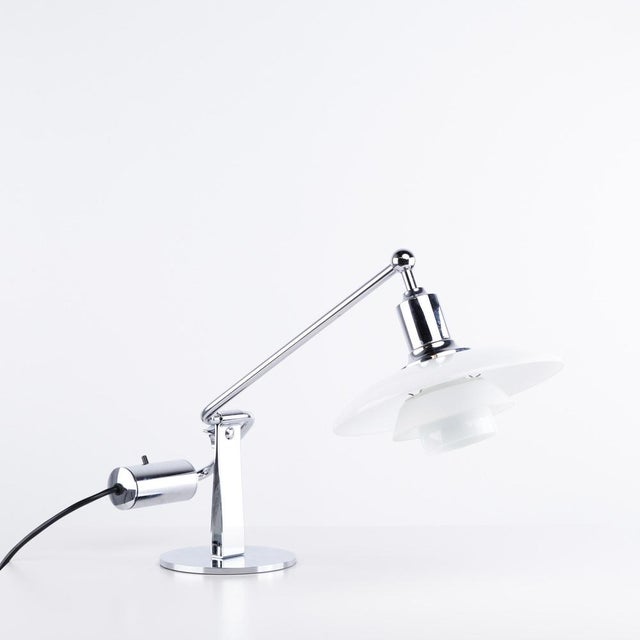 Table Lamp in White Opal Glass by Poul Henningsen for Louis Poulsen For Sale - Image 10 of 11