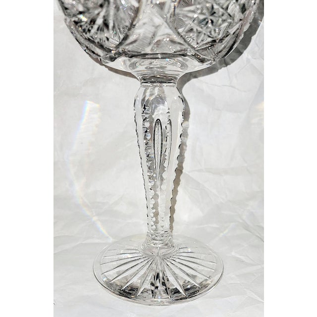 American 1900s American Brilliant Cut Crystal Compote Dish For Sale - Image 3 of 4