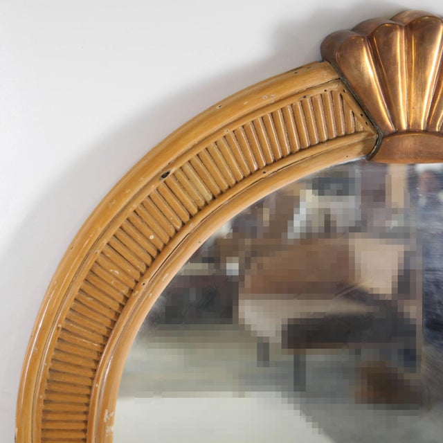 Mid-Century Modern Rattan and Copper Mirrors, 1970s, Set of 2 For Sale - Image 3 of 15