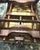 Wood Antique, Victorian, Adjustable X-Frame, Mahogany Piano/Foot Stool, With Geometric, Needle-Point, Upholstered Top, Postawka, Cambridgeport, Mass, 1871 For Sale - Image 7 of 9