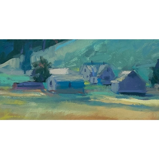 Farmhouse Late 20th Century, Untitled (Landscape), Contemporary Impressionist, Archival Iris Giclee on Watercolor Paper, Artist Greg Osterhaus For Sale - Image 3 of 4