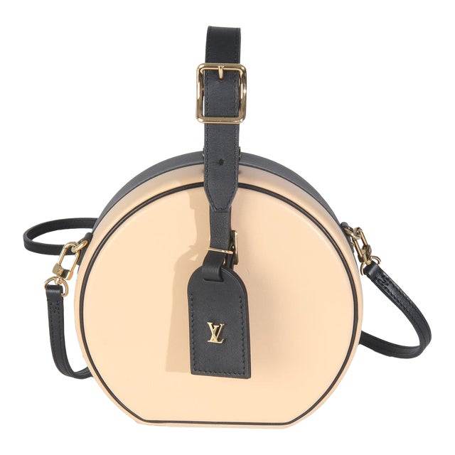 Black Beige Calfskin Petite Boite Chapeau For Sale