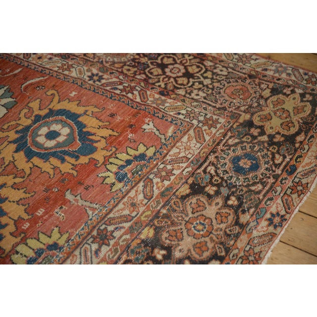 Red 1910s Antique Persian Mahal Animal Motif Wool Carpet For Sale - Image 8 of 13