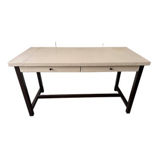 Ernest Desk in Taupe Leather by Romeo Sozzi for Promemoria, 2000s For Sale