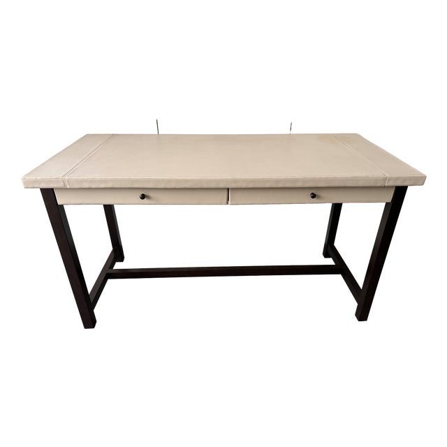 Ernest Desk in Taupe Leather by Romeo Sozzi for Promemoria, 2000s For Sale