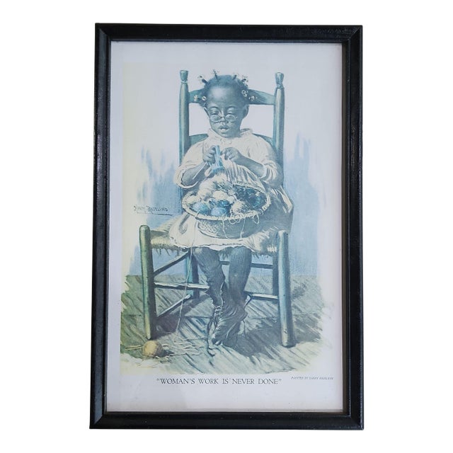 Harry Roseland "Woman's Work Is Never Done" Early 20th Century Print For Sale