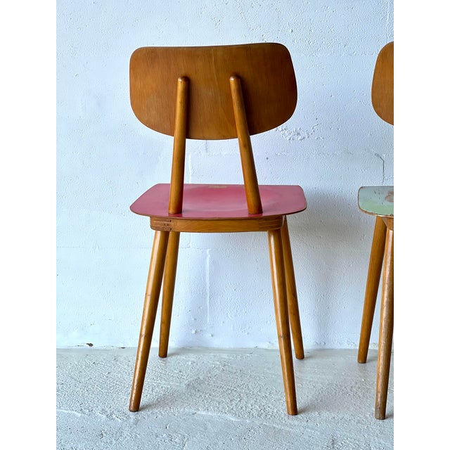 Dining Chairs from Ton, 1960s, Set of 4 For Sale - Image 9 of 18