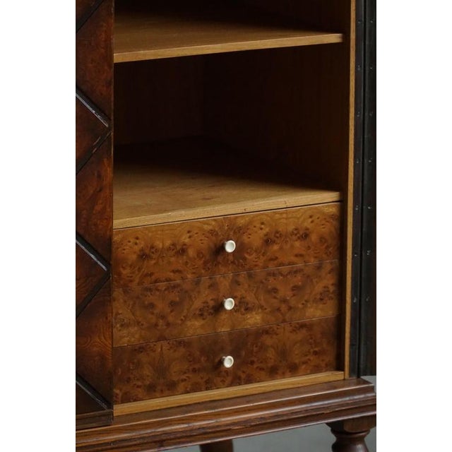 Swedish Grace Art Deco Geometric Cabinet in Oak from Thysells Möbler, 1940s For Sale - Image 11 of 17