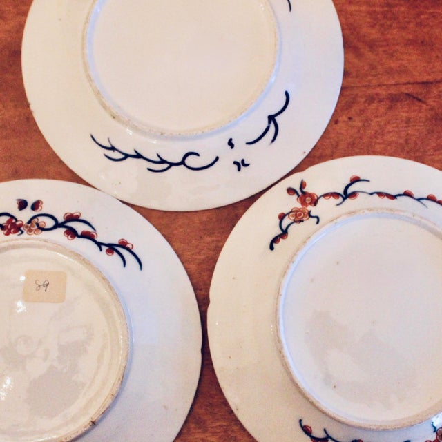 English Coalport Gilt Imari Porcelain Plates "Rock and Tree" or "Money Tree" Pattern - Set of Three For Sale - Image 14 of 15