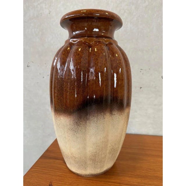 Beige Vintage Ceramic Vase from Scheurich Keramik For Sale - Image 8 of 9