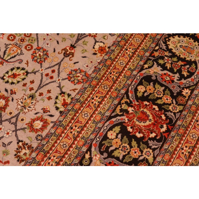 1990s 1990's Floral Pak-Persian Gray/Brown Wool Rug - 9'0'' X 12'0'' For Sale - Image 5 of 9