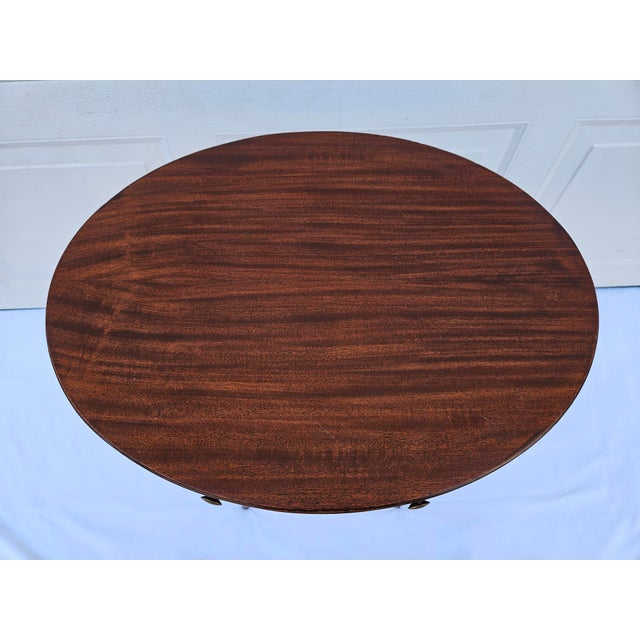 Early 20th Century Georgian Style Oval Mahogany Side Table For Sale - Image 11 of 18