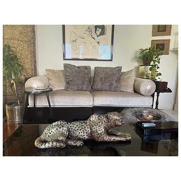 1990s 1990s Down Filled Faux Chinchilla Pillows - Set of 2 For Sale - Image 5 of 8