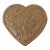 Vintage Brass Heart Shaped Trinket Box For Sale