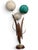 Brown 1960s Mid-Century Modern Atomic Three-Globe Spun Lucite/Acrylic Spaghetti Lamp With Walnut For Sale - Image 8 of 8