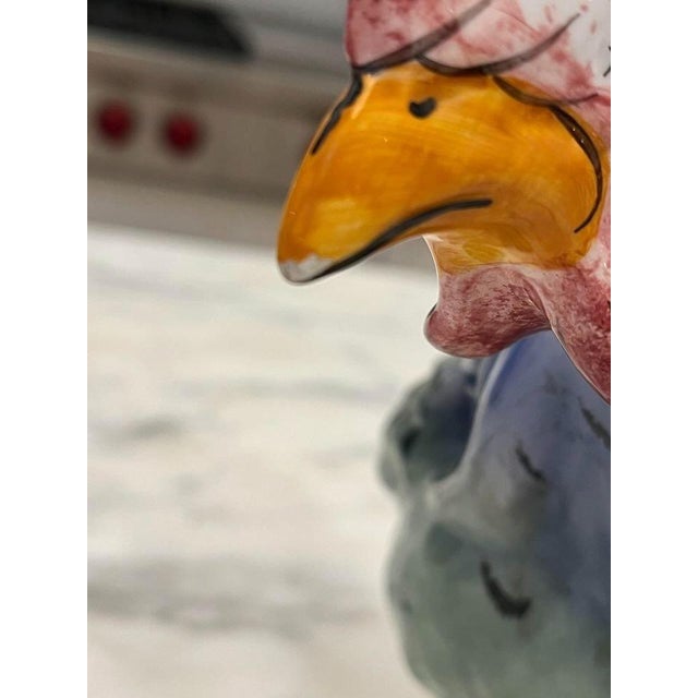 Ceramic Set of Two Vintage Porcelain Roosters For Sale - Image 7 of 7