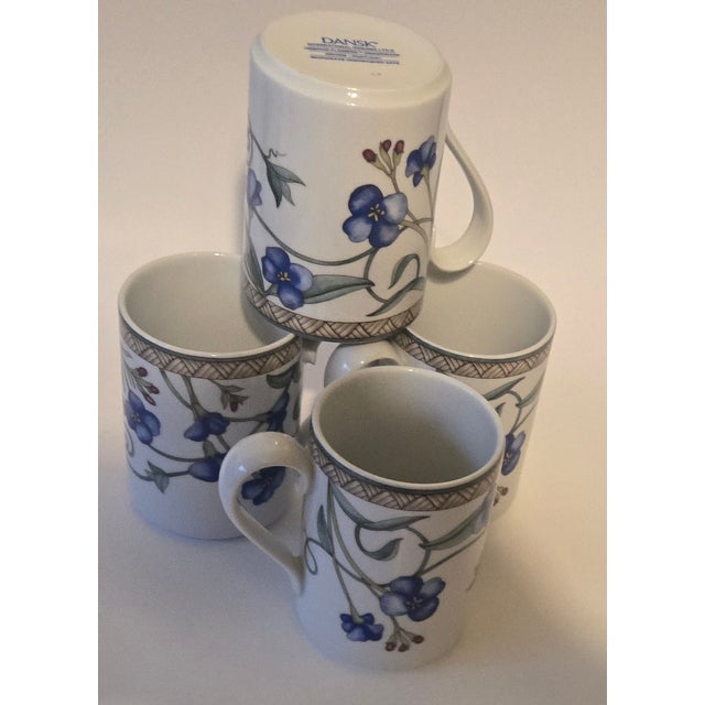 Late 20th Century Dansk Floral Mugs- Set of Four For Sale - Image 6 of 10