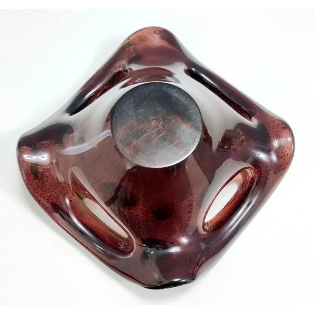 Vintage Brown Murano Glass Ashtray or Catchall from Fratelli Toso, 1960s For Sale - Image 7 of 14