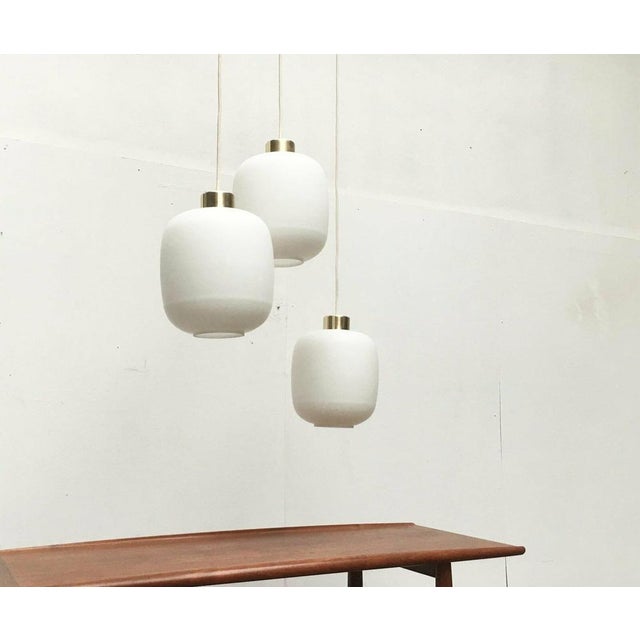 Mid-Century German Balloon Glass Pendant Lamps, 1960s, Set of 3 For Sale - Image 4 of 18