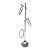 Vintage Brass Fingertip Towel Stand With Crystal Accent Base For Sale