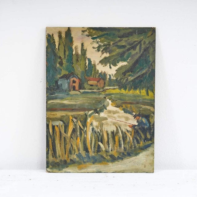M. Tassini, Landscape, 2000s, Oil on Panel For Sale - Image 6 of 6