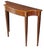 1970s American Federal Style Demilune Console Table, attributed to Councill Furniture. Features a shapely mahogany frame...