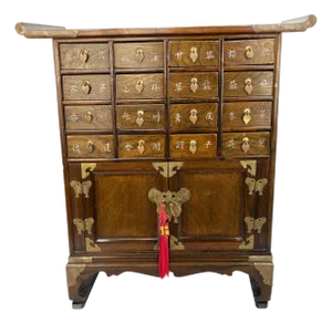Korean Style 16 Drawer Medicine Apothecary Herb Cabinet