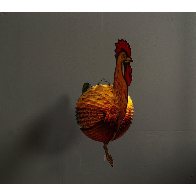 Paper Rooster Lantern, West Germany, 1960s For Sale - Image 5 of 14