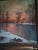 Wood 20th Century Winter River Sunset Landscape Oil Painting With Birches, Signed Cardi For Sale - Image 7 of 11