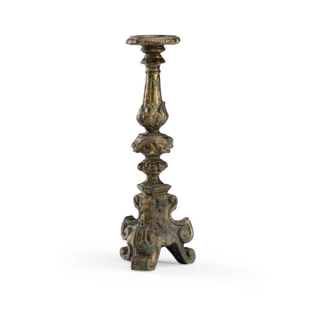 Contemporary Wildwood Ornate Fiberglass Candlestick For Sale - Image 3 of 3