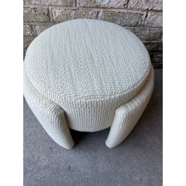 Vintage Wrap Pouf, Newly Reupholstered For Sale - Image 13 of 13