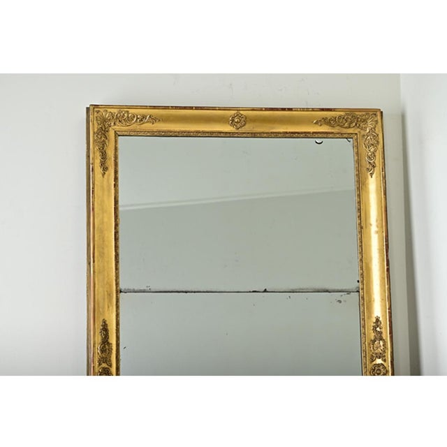 Traditional French 19th Century Empire Gold Gilt Mirror For Sale - Image 3 of 12
