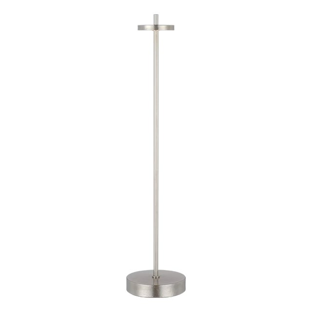 Kelly Wearstler by Visual Comfort Signature Sene 23" Rechargeable Table Lamp in Museum Nickel For Sale