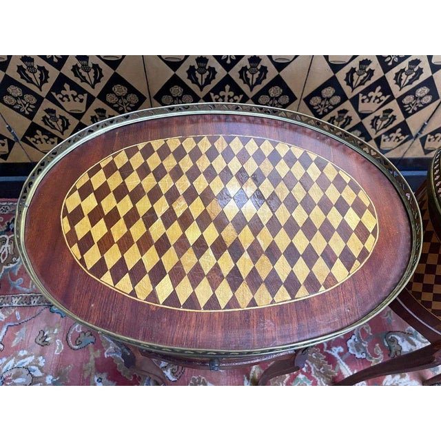 Louis Xv Marquetry Bedside Tables, Set of 2 For Sale - Image 4 of 8