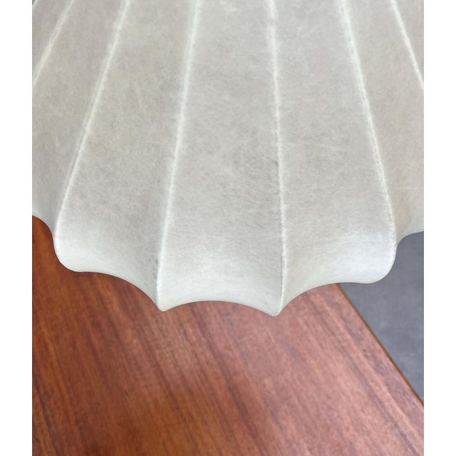 Beige Mid-Century Modern Cocoon Pendant Lamp by Friedel Wauer for Goldkant Leuchten, Germany, 1960s For Sale - Image 8 of 18