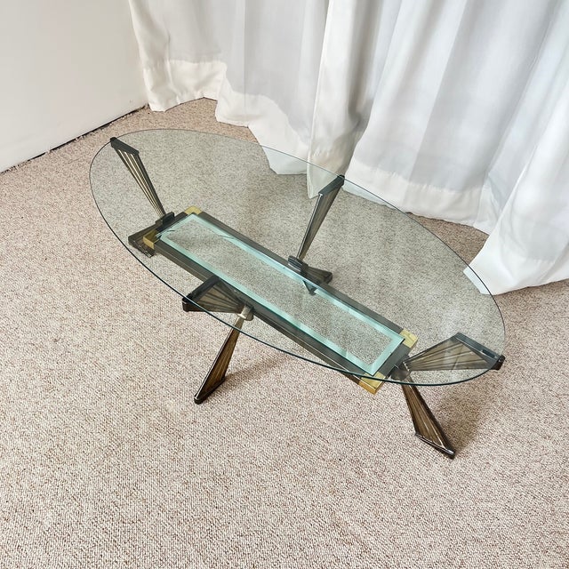 Vintage Italian Coffee Table in Glass, 1970s For Sale - Image 10 of 18