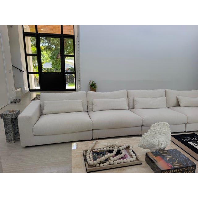 Restoration Hardware 4 Modules Couch For Sale In Miami - Image 6 of 7