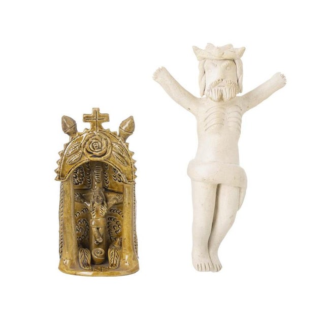 Crucifix and Oratory Sculptures from Rosa Ramalho, Set of 2 For Sale - Image 6 of 6