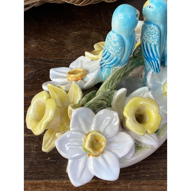 Earthenware Centerpiece and Two Candlesticks, 1950s, Set of 3 For Sale - Image 9 of 18