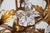 Mid-Century Modern Italian Tôle Chandelier with Crystal Flowers, 1950s For Sale - Image 12 of 13