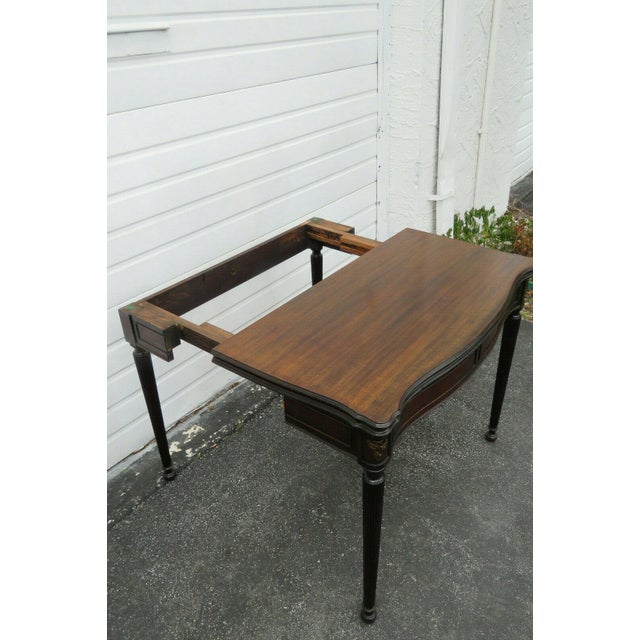 Mahogany Console Card Game Dining Extension Table By Leonardo