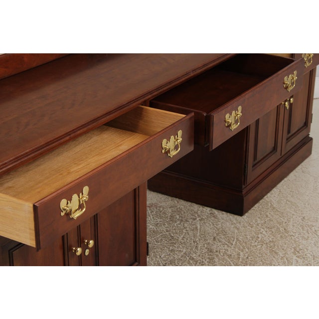Statton Large Cherry Workspace Desk W. Hutch For Sale In Philadelphia - Image 6 of 18