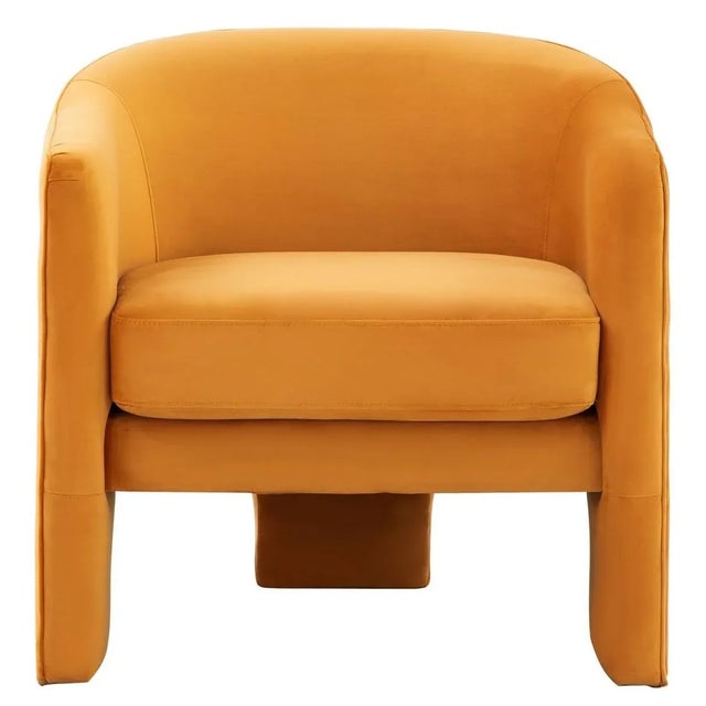 Londyn Upholstered Accent Chair - Pumpkin Orange For Sale In Philadelphia - Image 6 of 6