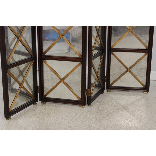 Theodore Alexander Theodore Alexander Regency Style Mirrored Room Screen For Sale - Image 4 of 12